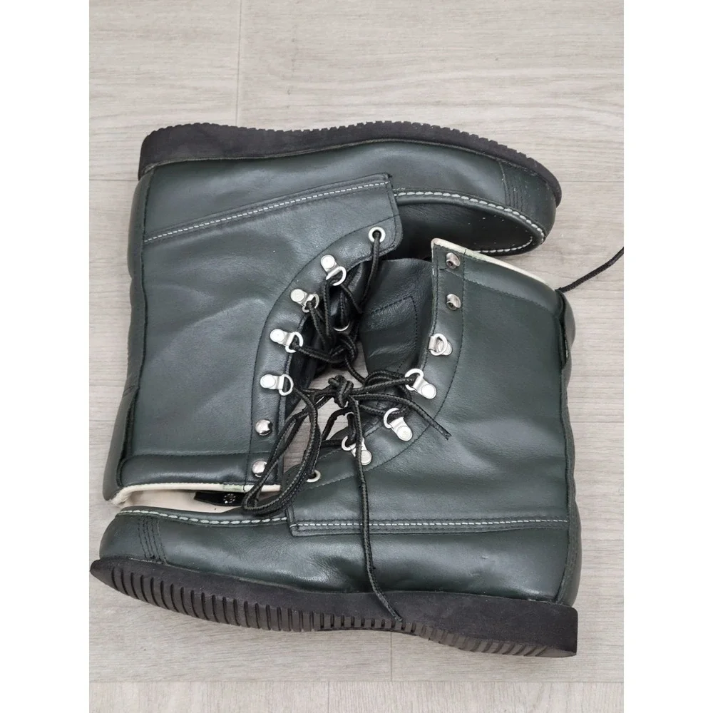 Vintage Mens Cabelas Featherlight Kangaroo Upland Hunting Boots Green Size 7 B